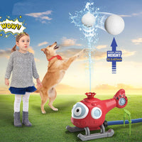 HKM-823699 2-in-1 Helicopter Sprinkler Water Game for Outdoor Fun with Baseball Activity