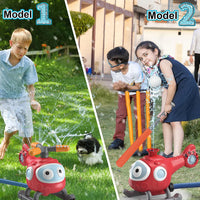 HKM-823699 2-in-1 Helicopter Sprinkler Water Game for Outdoor Fun with Baseball Activity