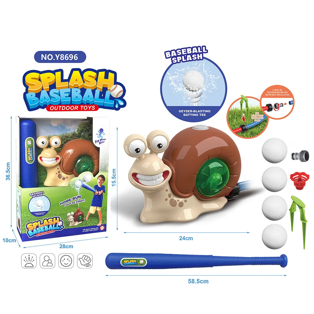 KTX-823699 2-in-1 Helicopter Sprinkler Water Game for Outdoor Fun with Baseball Activity