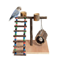 HKM-823699 Solid Wood Bird Training Station with Shelf for Parrots and Toys