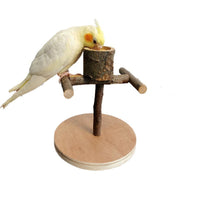 HKM-823699 Solid Wood Bird Training Station with Shelf for Parrots and Toys