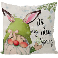 HKM-823763 Nordic Blue and Green Polyester Throw Pillowcase, 45x45cm, Easter Series
