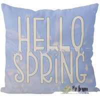 HKM-823763 Nordic Blue and Green Polyester Throw Pillowcase, 45x45cm, Easter Series
