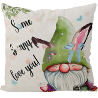 HKM-823763 Nordic Blue and Green Polyester Throw Pillowcase, 45x45cm, Easter Series