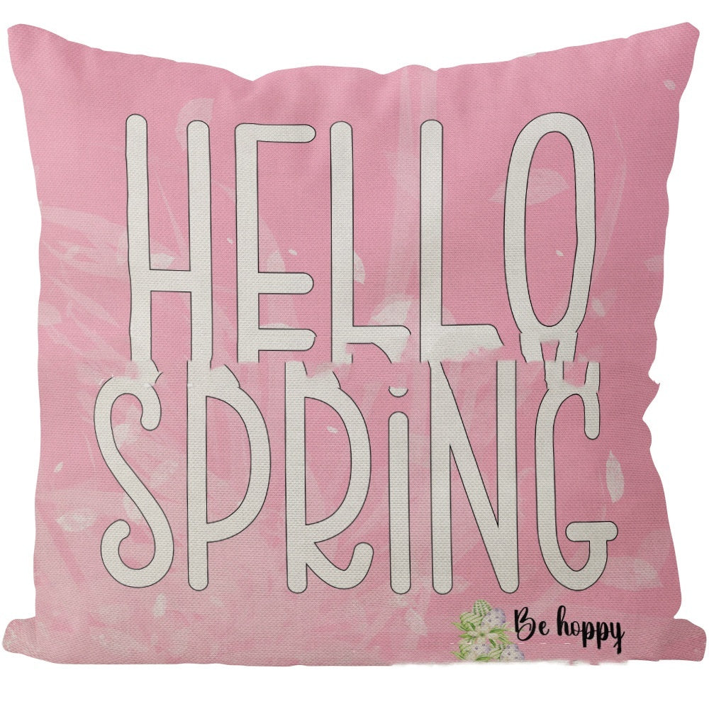 HKM-823763 Nordic Blue and Green Polyester Throw Pillowcase, 45x45cm, Easter Series