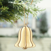HKM-823891 Three-Dimensional Wooden Five-Pointed Star Christmas Pendant for Holiday Decoration