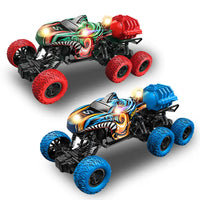 HKM-824019 Light Spray Remote Control 6-Wheel Shark Truck Toy - Electric Off-Road Climbing Vehicle for Ages 5+