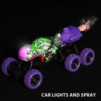 HKM-824019 Light Spray Remote Control 6-Wheel Shark Truck Toy - Electric Off-Road Climbing Vehicle for Ages 5+