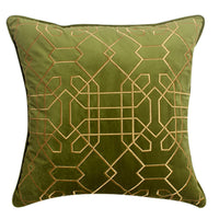 HKM-824147 Elegant Dutch Velvet Embroidery Pillow Cover, 45x45cm, Modern Design Accent Cushion
