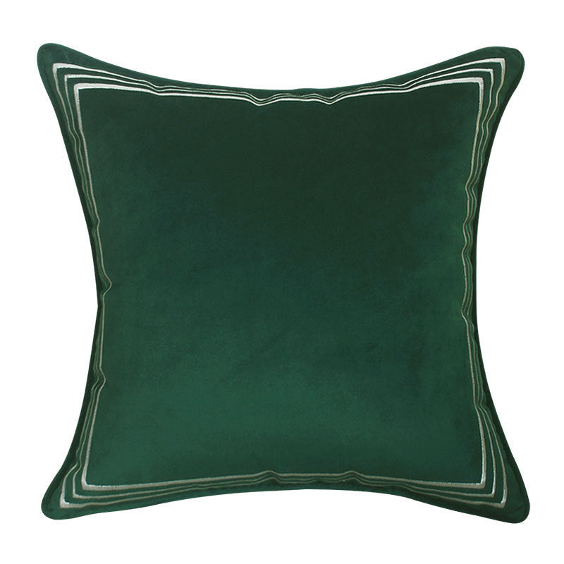 HKM-824147 Elegant Dutch Velvet Embroidery Pillow Cover, 45x45cm, Modern Design Accent Cushion