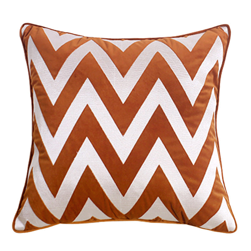 HKM-824147 Elegant Dutch Velvet Embroidery Pillow Cover, 45x45cm, Modern Design Accent Cushion
