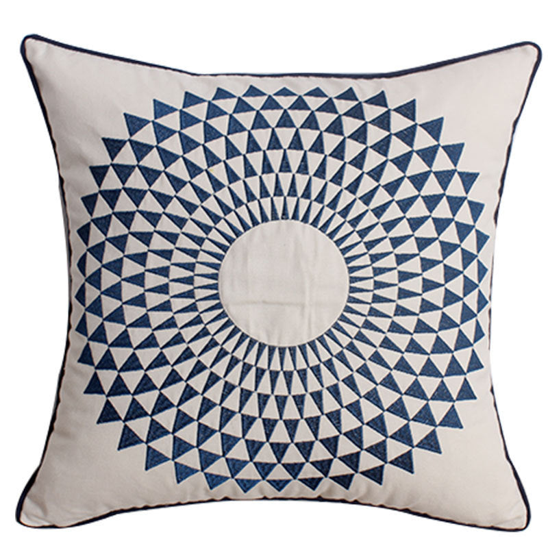 HKM-824147 Elegant Dutch Velvet Embroidery Pillow Cover, 45x45cm, Modern Design Accent Cushion