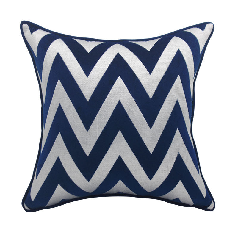 HKM-824147 Elegant Dutch Velvet Embroidery Pillow Cover, 45x45cm, Modern Design Accent Cushion