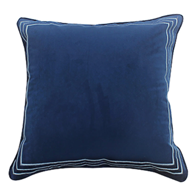 HKM-824147 Elegant Dutch Velvet Embroidery Pillow Cover, 45x45cm, Modern Design Accent Cushion