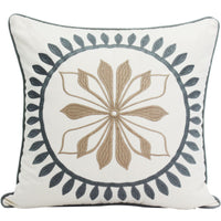 HKM-824147 Elegant Dutch Velvet Embroidery Pillow Cover, 45x45cm, Modern Design Accent Cushion