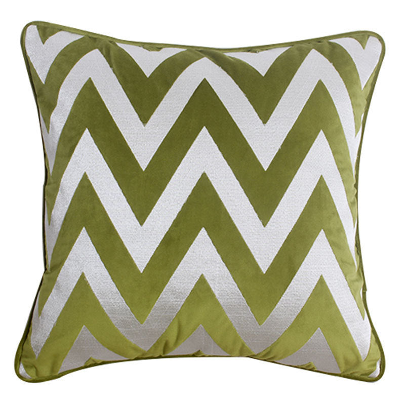 HKM-824147 Elegant Dutch Velvet Embroidery Pillow Cover, 45x45cm, Modern Design Accent Cushion
