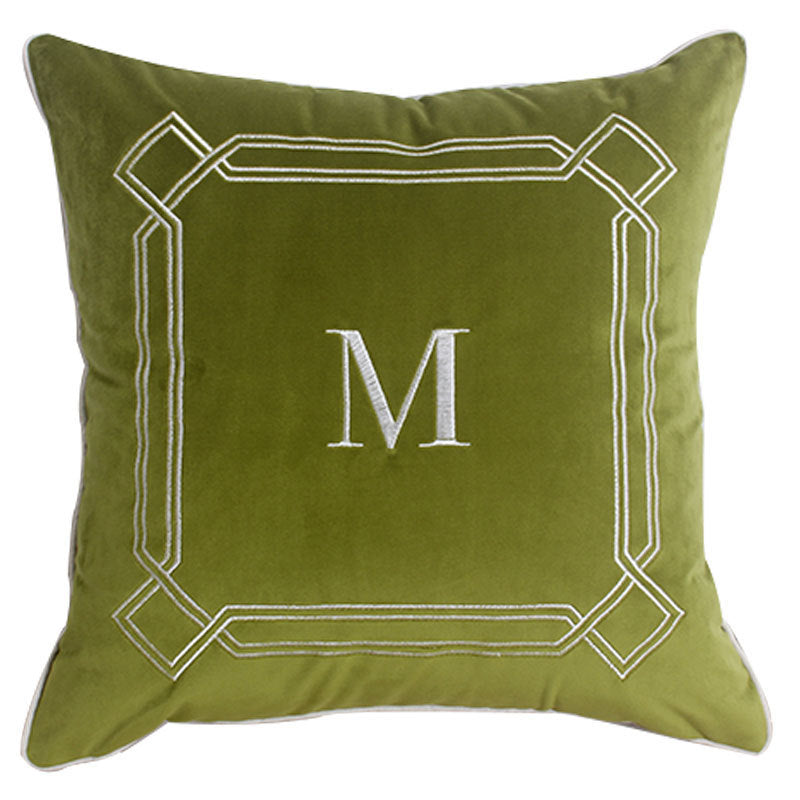 HKM-824147 Elegant Dutch Velvet Embroidery Pillow Cover, 45x45cm, Modern Design Accent Cushion