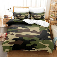 HKM-824403 Animal Fur Print Duvet Cover and Pillowcase 3-Piece Bedding Set for 1.8m Bed