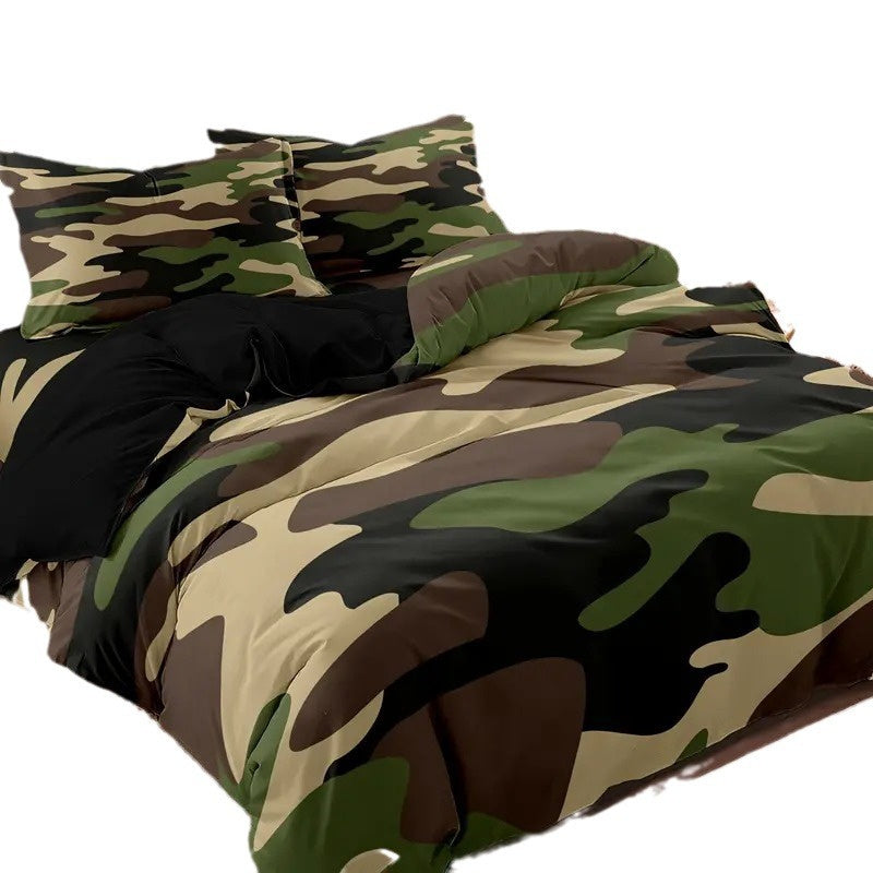 KTX-824403 Animal Fur Print Duvet Cover and Pillowcase 3-Piece Bedding Set for 1.8m Bed