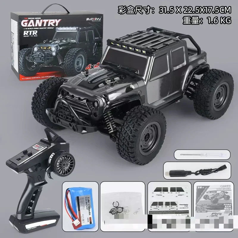 HKM-824595 High Speed 1/16 Scale 4WD Remote Control Drift Truck with LED Lights