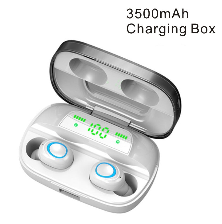 HKM-824659 M11 5.0 Bluetooth Headset with Digital Power Display, Touch Control, and IPX7 Waterproof Rating