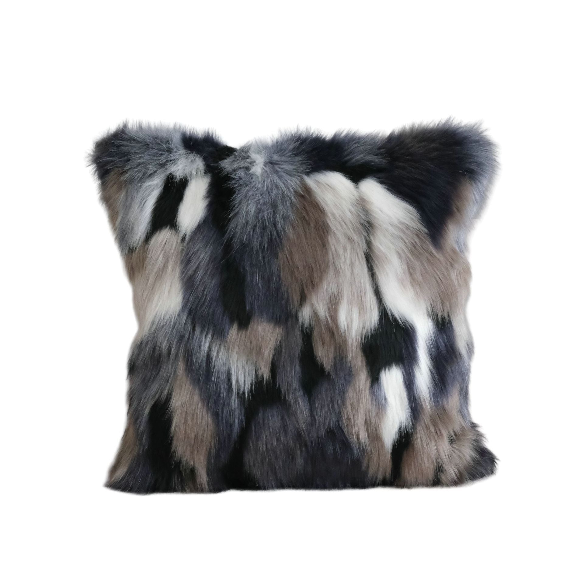 HKM-824723 Light Luxury Mink-like Fur Pillow - Mixed Color Options, Available in Various Sizes