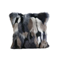 HKM-824723 Light Luxury Mink-like Fur Pillow - Mixed Color Options, Available in Various Sizes