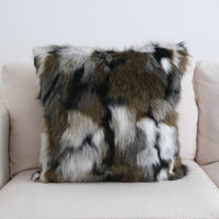 HKM-824723 Light Luxury Mink-like Fur Pillow - Mixed Color Options, Available in Various Sizes
