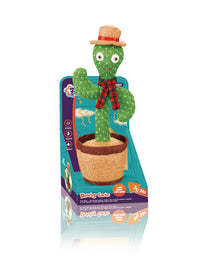 HKM-824851 Electric Dancing Plush Cactus Toy with Singing, Light & Wriggling Features for Kids