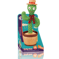 HKM-824851 Electric Dancing Plush Cactus Toy with Singing, Light & Wriggling Features for Kids