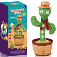 HKM-824851 Electric Dancing Plush Cactus Toy with Singing, Light & Wriggling Features for Kids