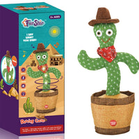 HKM-824851 Electric Dancing Plush Cactus Toy with Singing, Light & Wriggling Features for Kids