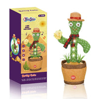 HKM-824851 Electric Dancing Plush Cactus Toy with Singing, Light & Wriggling Features for Kids
