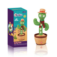 HKM-824851 Electric Dancing Plush Cactus Toy with Singing, Light & Wriggling Features for Kids