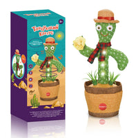 HKM-824851 Electric Dancing Plush Cactus Toy with Singing, Light & Wriggling Features for Kids