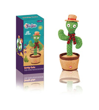 HKM-824851 Electric Dancing Plush Cactus Toy with Singing, Light & Wriggling Features for Kids