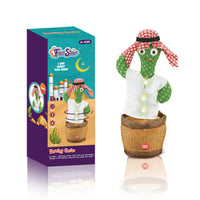 HKM-824851 Electric Dancing Plush Cactus Toy with Singing, Light & Wriggling Features for Kids