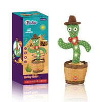 HKM-824851 Electric Dancing Plush Cactus Toy with Singing, Light & Wriggling Features for Kids