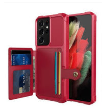HKM-824851 Imitation Leather Back Cover Card Wallet Holder for Phones