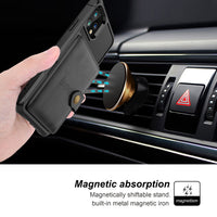 HKM-824851 Imitation Leather Back Cover Card Wallet Holder for Phones
