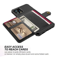 HKM-824851 Imitation Leather Back Cover Card Wallet Holder for Phones