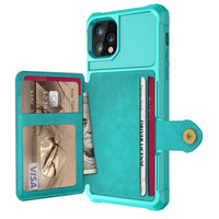 HKM-824851 Imitation Leather Back Cover Card Wallet Holder for Phones