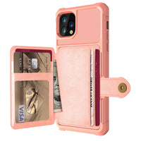 HKM-824851 Imitation Leather Back Cover Card Wallet Holder for Phones