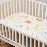 HKM-824915 Cotton Baby Bed Sheet Set with Cartoon Designs - 3-Piece Bedding for Infants