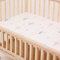 HKM-824915 Cotton Baby Bed Sheet Set with Cartoon Designs - 3-Piece Bedding for Infants