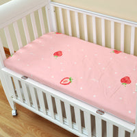 HKM-824915 Cotton Baby Bed Sheet Set with Cartoon Designs - 3-Piece Bedding for Infants