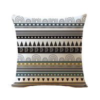 HKM-824979 Nordic Geometric Abstract Linen Cushion Cover - Solid Color, 45x45cm