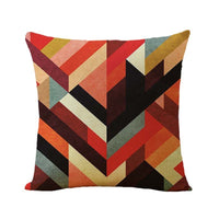 HKM-824979 Nordic Geometric Abstract Linen Cushion Cover - Solid Color, 45x45cm
