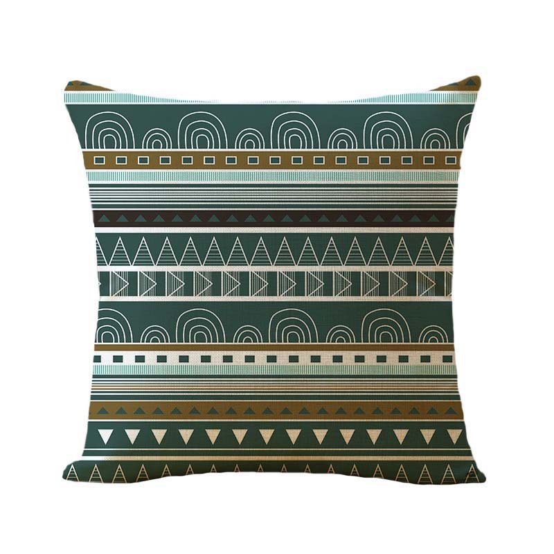 HKM-824979 Nordic Geometric Abstract Linen Cushion Cover - Solid Color, 45x45cm