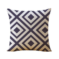 HKM-824979 Nordic Geometric Abstract Linen Cushion Cover - Solid Color, 45x45cm